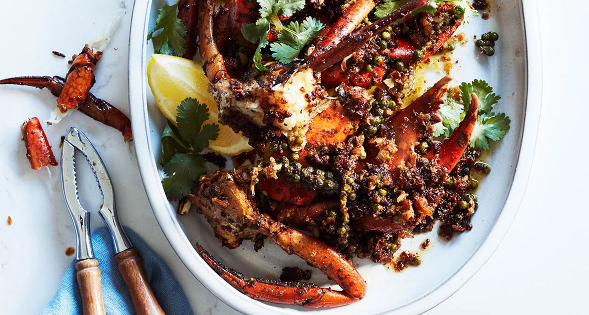 Crab in Fried-Shallot Butter and Green Peppercorn