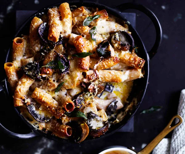 Mushroom and Fontina rigatoni