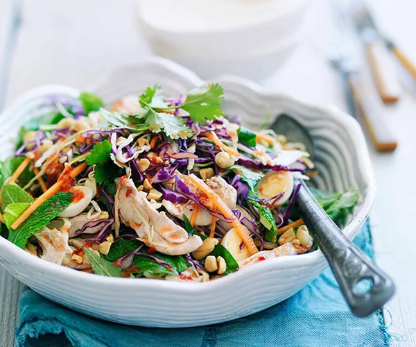 Aunty Three's Saigon chicken and cabbage salad with quail eggs