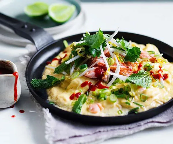 Smoked trout scramble recipe | Gourmet Traveller