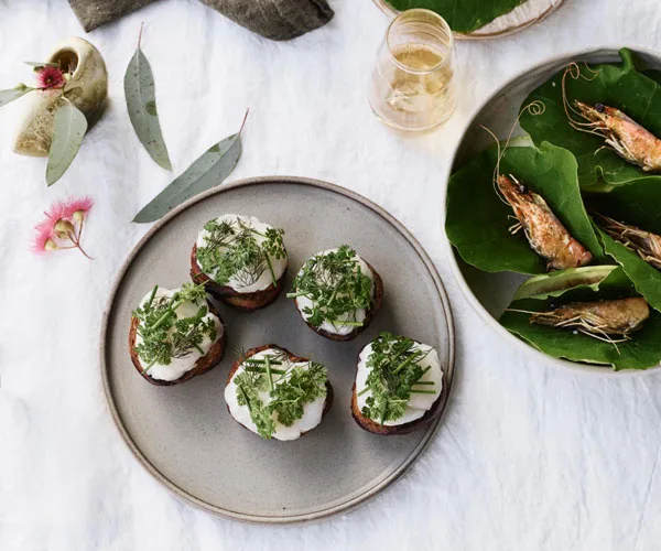 Herb Toasts Recipe with Hand-Dived Scallops by Brae