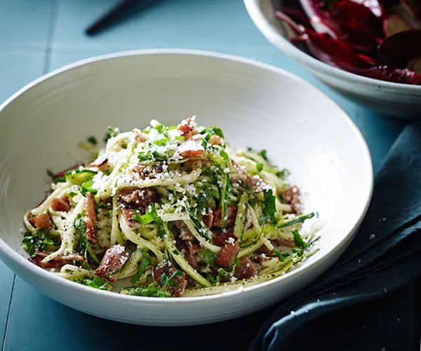 Zucchini "Carbonara" by Pete Evans | Gourmet Traveller
