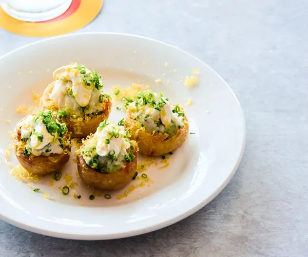 Potato skins recipe by JoyBird | Gourmet Traveller