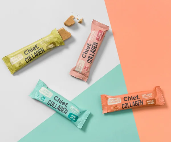 Collagen snacks by Chief Bars.