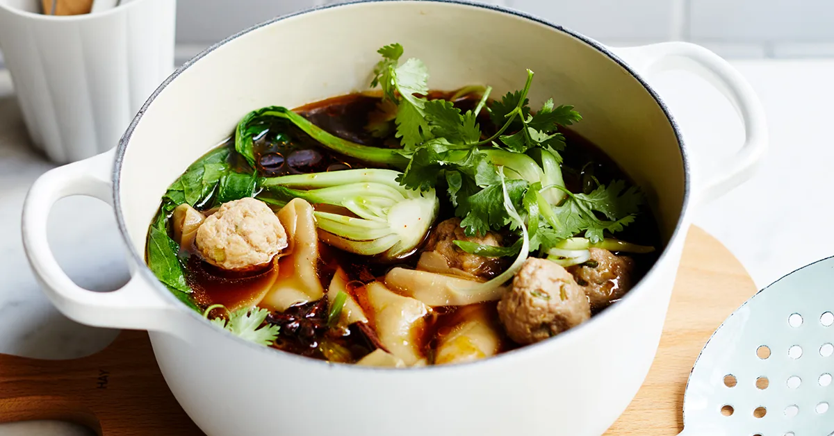Cheat's wonton soup recipe | Gourmet Traveller