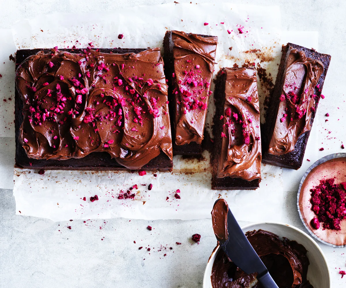 Chocolate and buttermilk slab cake