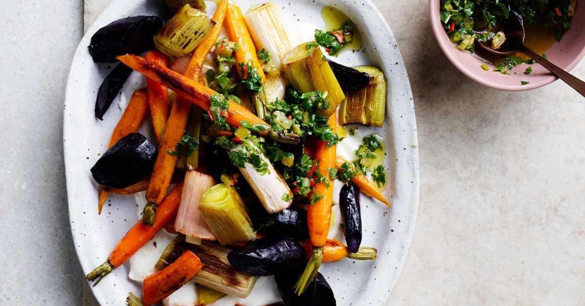 Roasted Vegetables with Preserved Lemon Dressing