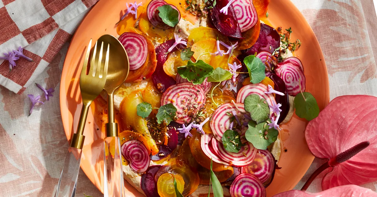 Roasted beetroot carpaccio recipe | Gourmet Traveller