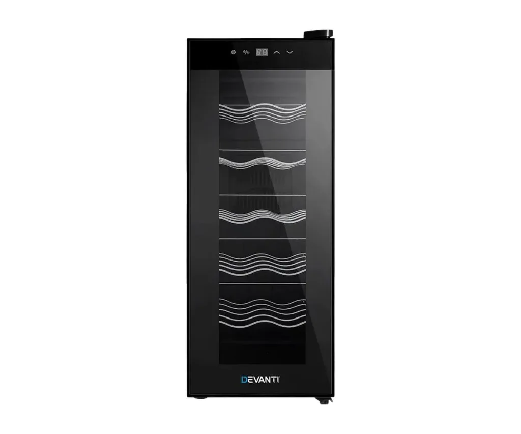 The Devanti 12 bottle thermoelectric wine cooler.