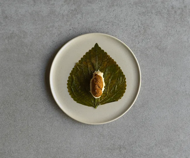 Aalia restaurant Sydney CBD, signature dish waraq simsim