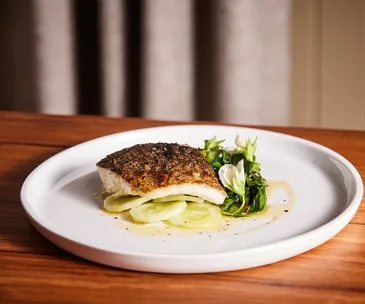 Megalong in the Blue Mountains Megalong Valley dish of fish and fennel 
