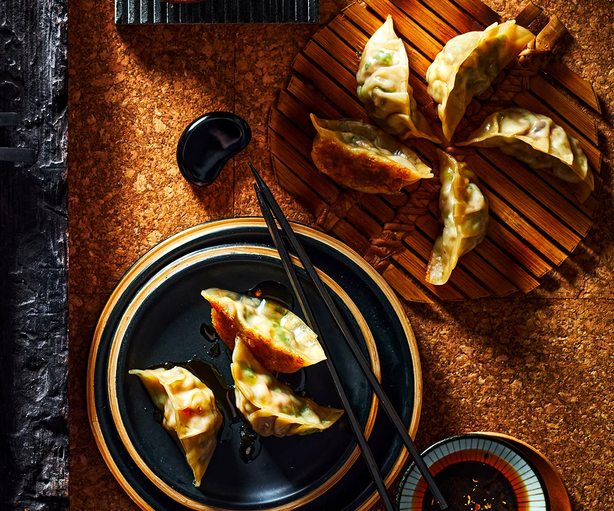 Pork and ginger gyoza dumplings