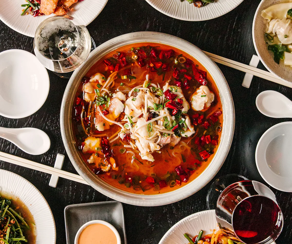 The fish hot pot at Stanley in Brisbane.