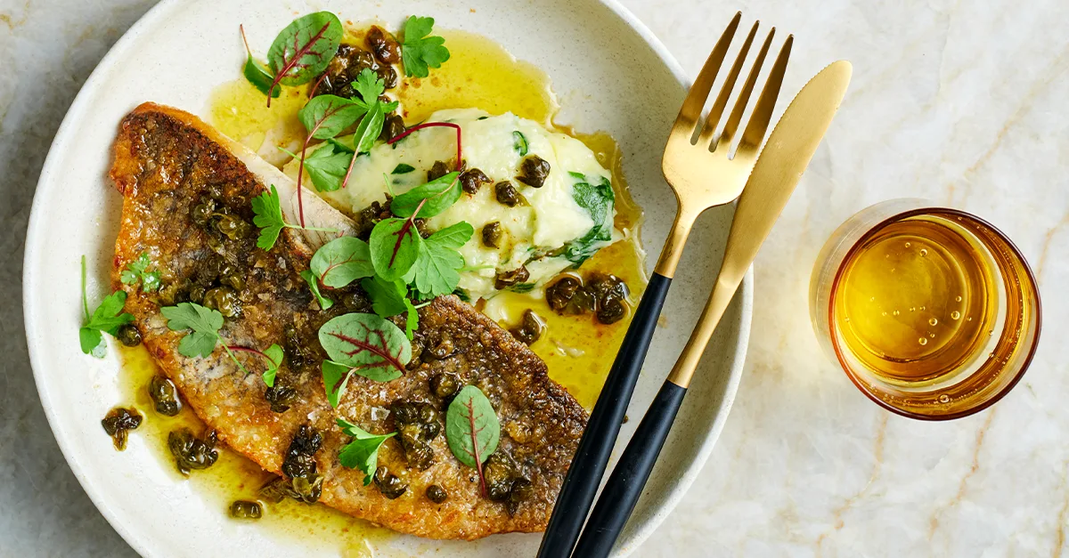 Barramundi Grenobloise Recipe with Colcannon