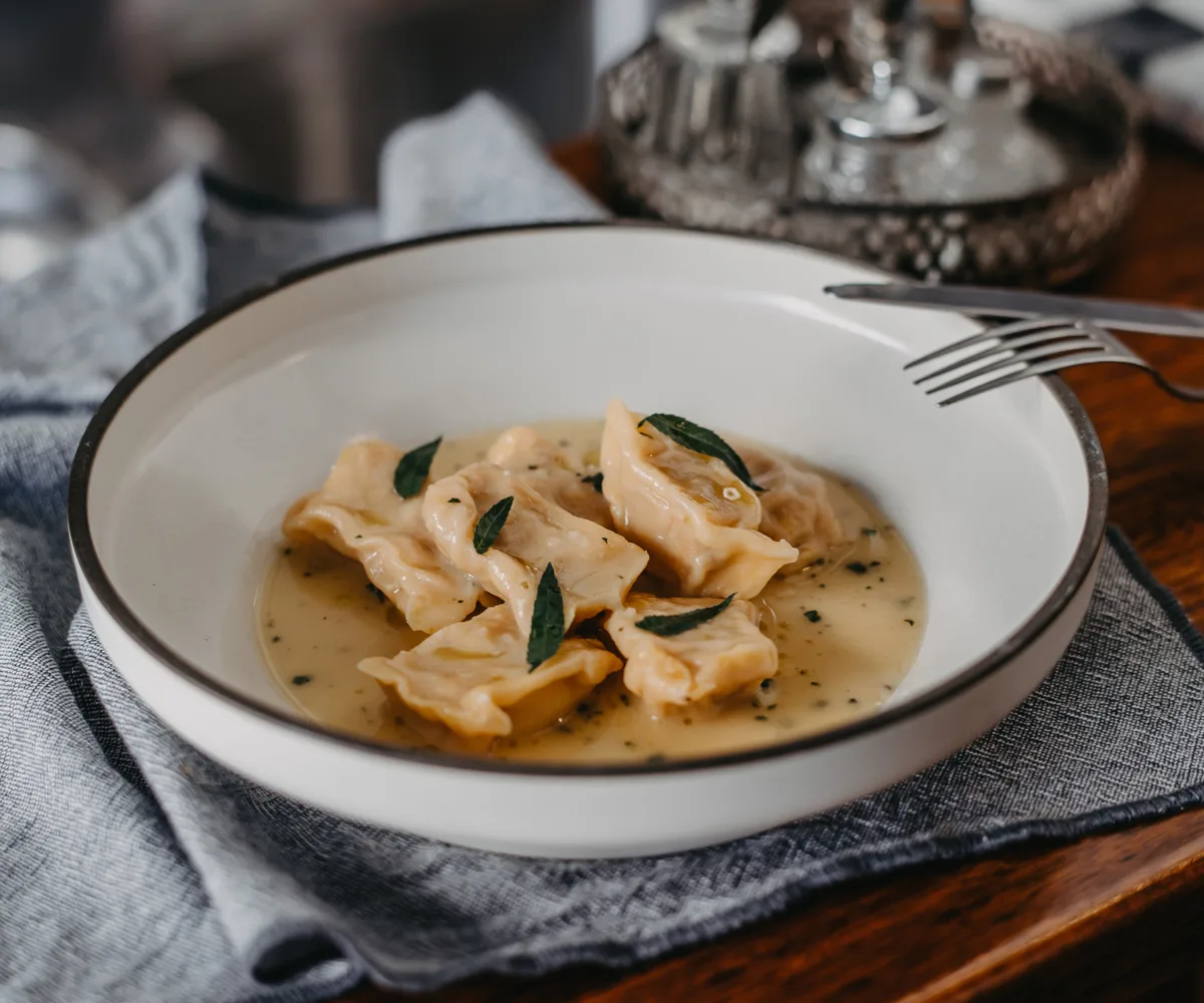 Commis Collingwood wine bar - agnolotti with globe artichoke dish
