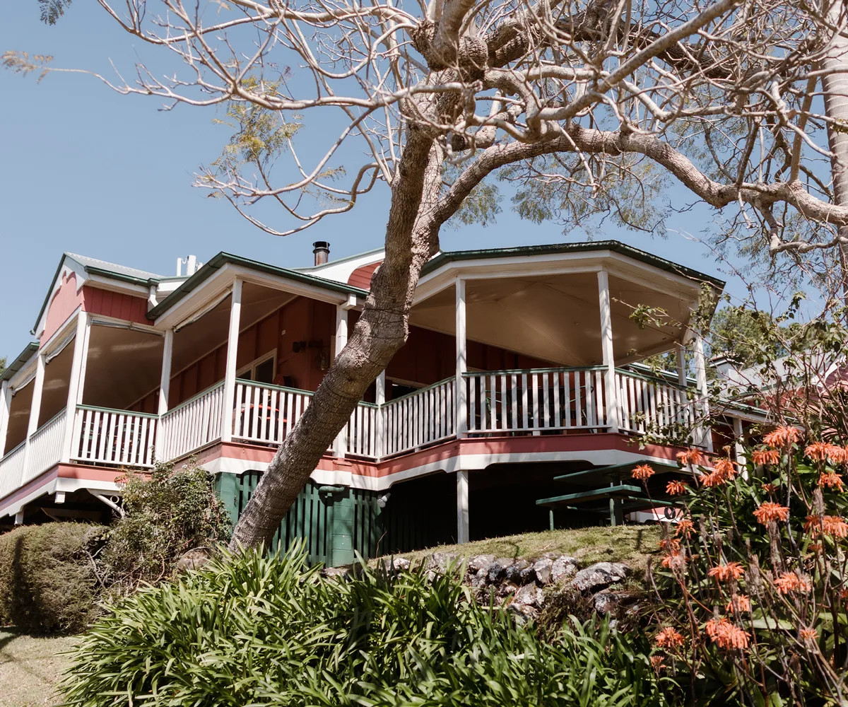 The exterior of Mapleton Public House restaurant, Sunshine Coast Queensland