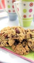 Cranberry, chocolate and pumpkin seed cookies