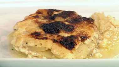 Potato gratin with tallegio
