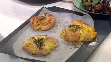 Rosemary smashed potatoes