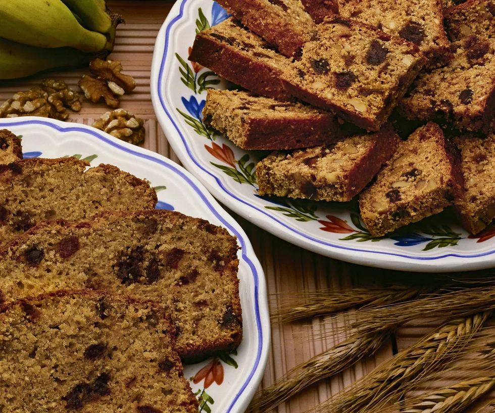 slices of banana orange date health loaf
