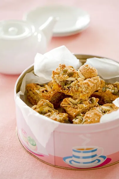 Apricot and pumpkin seed square