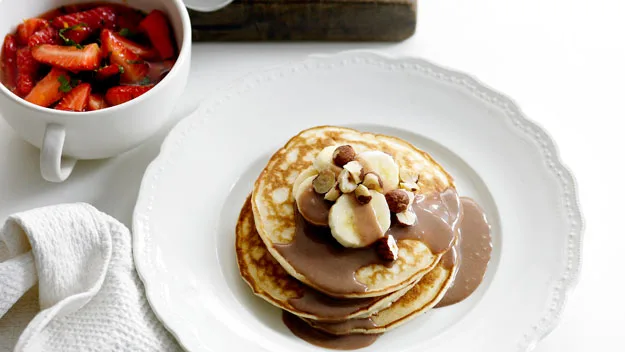Pancakes with three toppings
