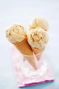 Caramel banana ice cream