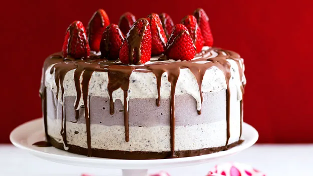 Chocolate ice-cream celebration cake