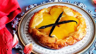 Spiced mango tarte tatin