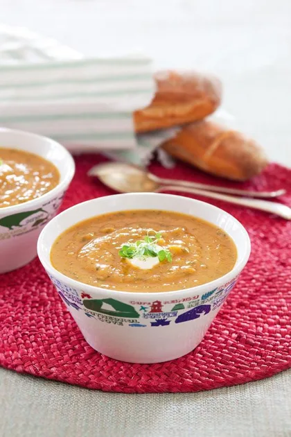 Kumara and watercress soup