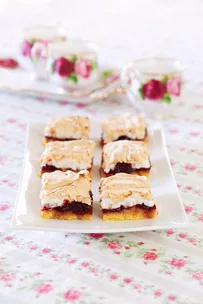 Cherry and coconut slice