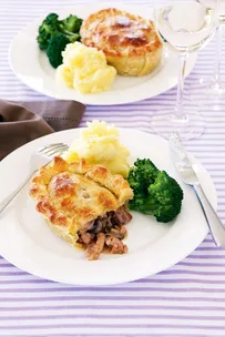 Chicken, bacon and mushroom pies
