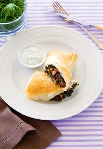 Moroccan-style lamb filo wraps
