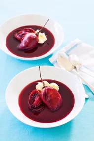 Tamarillos in poached wine