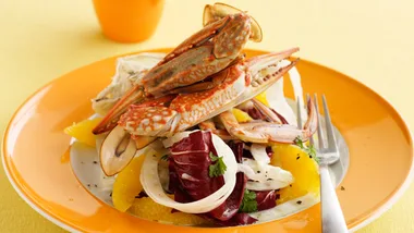 Crab with fennel salad