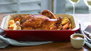 Classic roast chicken with gravy
