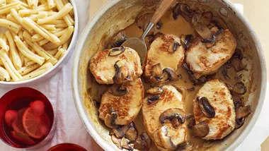 Pork medallions with mushroom sauce