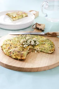 Courgette and feta frittata