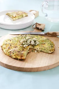 Courgette and feta frittata