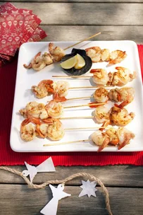 Seafood kebabs