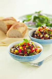 Capsicum and blackbean salad recipe
