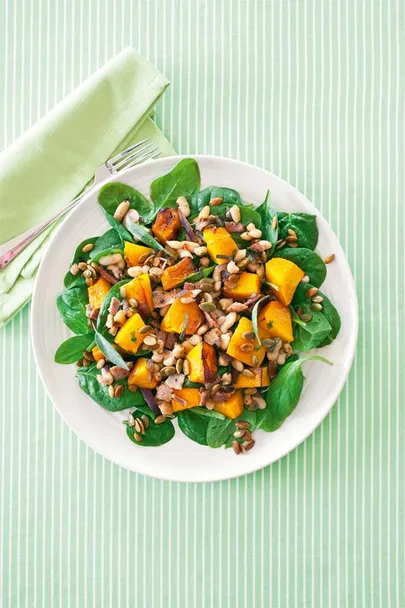 Warm pumpkin salad
