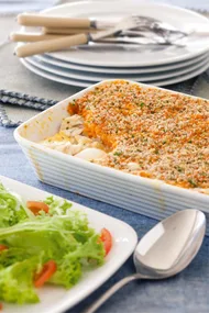 Fish pie with kumara mash