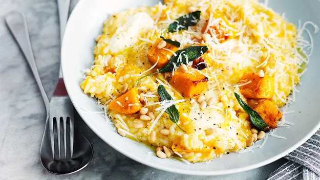 Creamy pumpkin risotto
