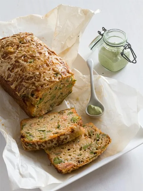 Smoked salmon & broad bean loaf