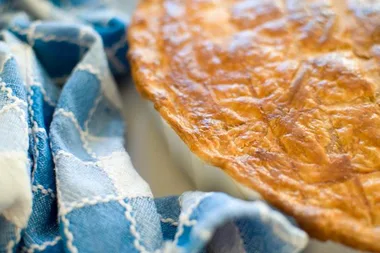 Kumara, bacon & leek pie