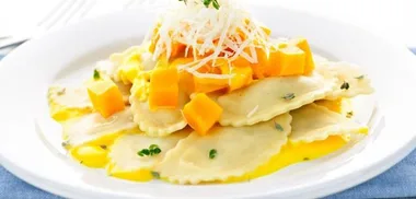 Buttery pumpkin ravioli