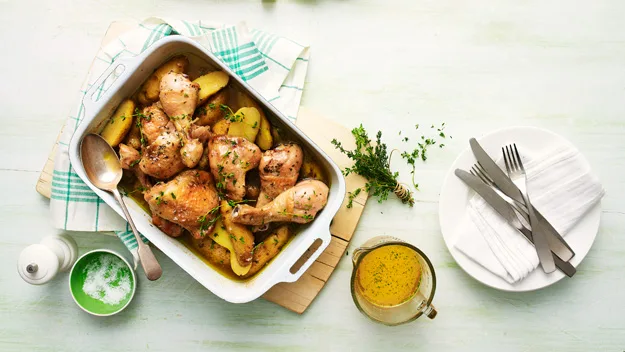 Roasted lemon thyme chicken