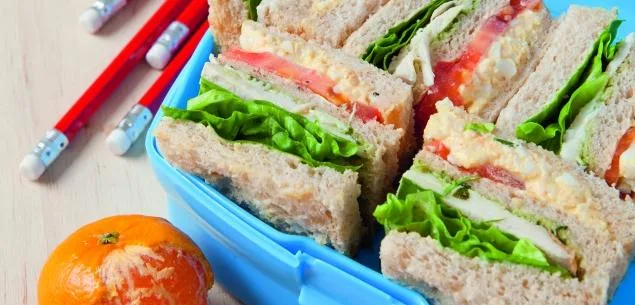 Egg salad club sandwiches
