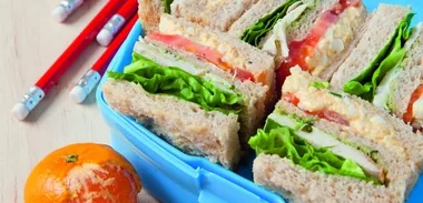 Egg salad club sandwiches